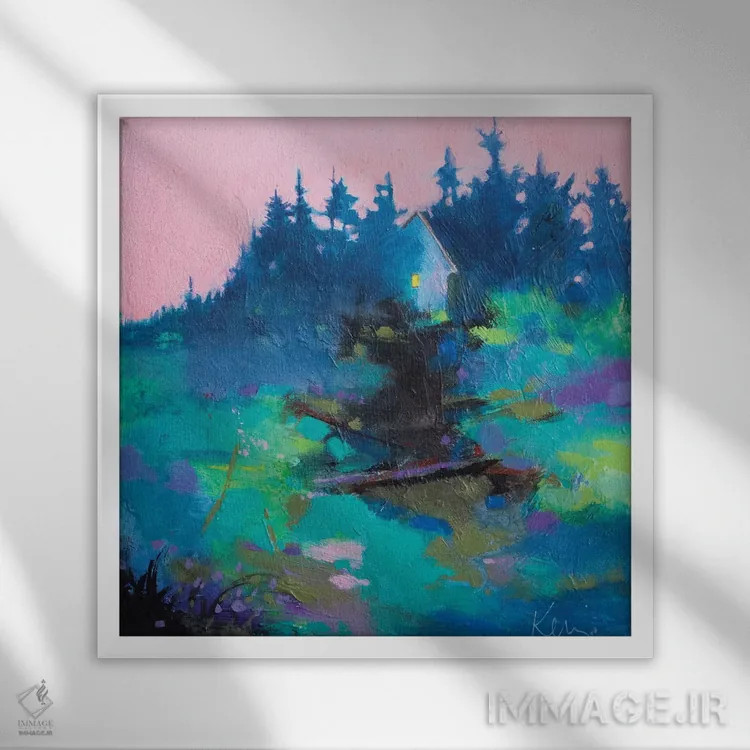 تابلو انتزاعی می دانستم که آنجا خواهی بود اثر کری مک کیب - نمای قابدار سفید