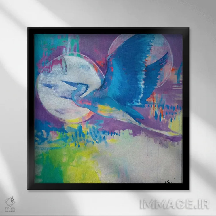 تابلو دکوراتیو اوج گرفتن اثر کری مک کیب - نمای قابدار مشکی