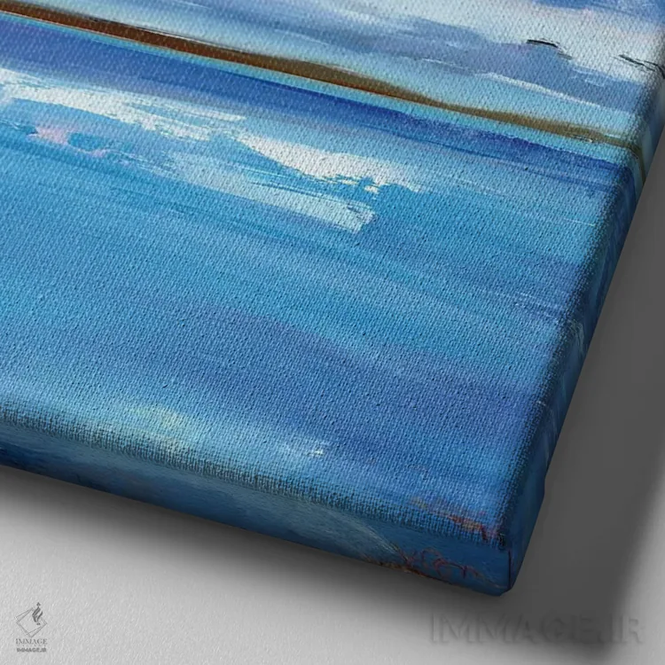 تابلو انتزاعی منظره میسی اثر کاتلین برادریک - نمای نزدیک بافت بوم