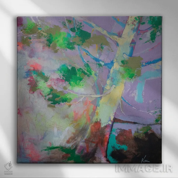 تابلو دکوراتیو شاخه های درازشونده اثر کری مک کیب - نمای روبهرو روی دیوار