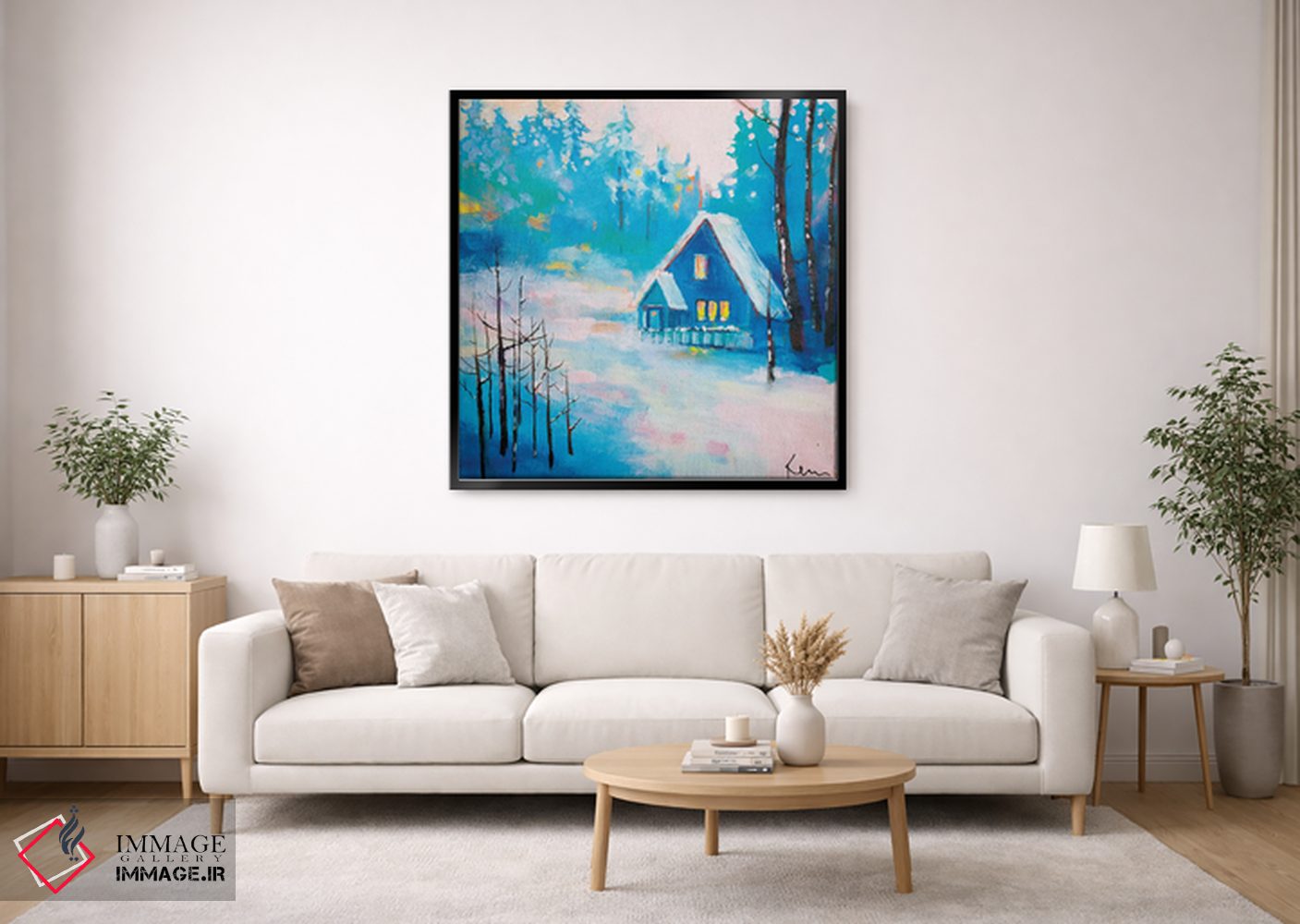 تابلو دکوراتیو تنهایی برفی اثر کری مک کیب - D1B