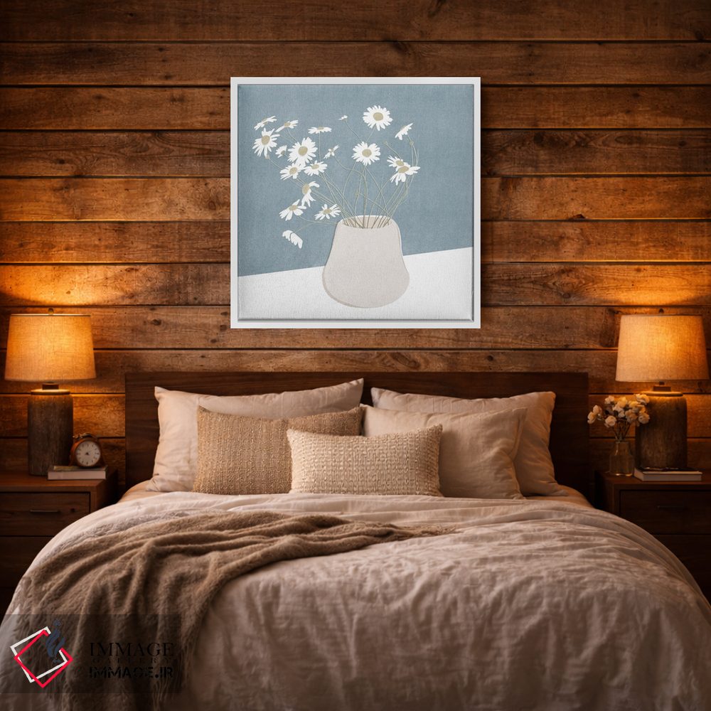 تابلو مینیمال طبیعت بی جان با گل مروارید اثر کیتی بیه - D2W