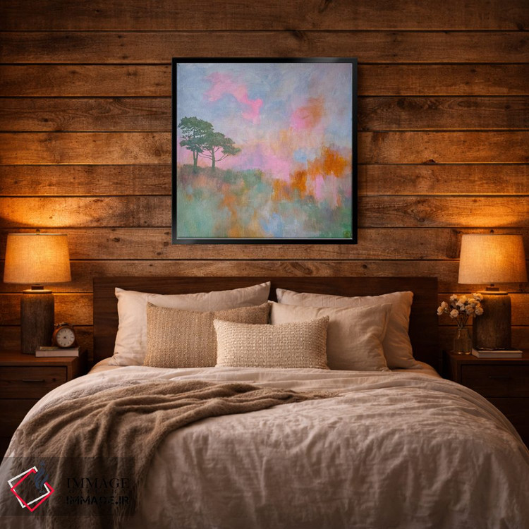 تابلو انتزاعی دو درخت اثر کاتیا بلینی - D3B