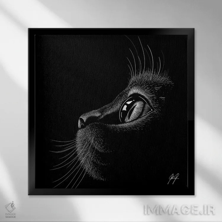 تابلو دکوراتیو کوچولوی بامزه اثر کاترین فدرر - نمای قابدار مشکی