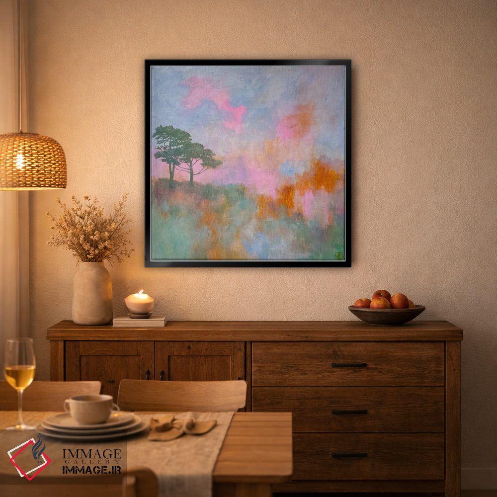 تابلو انتزاعی دو درخت اثر کاتیا بلینی - D5B