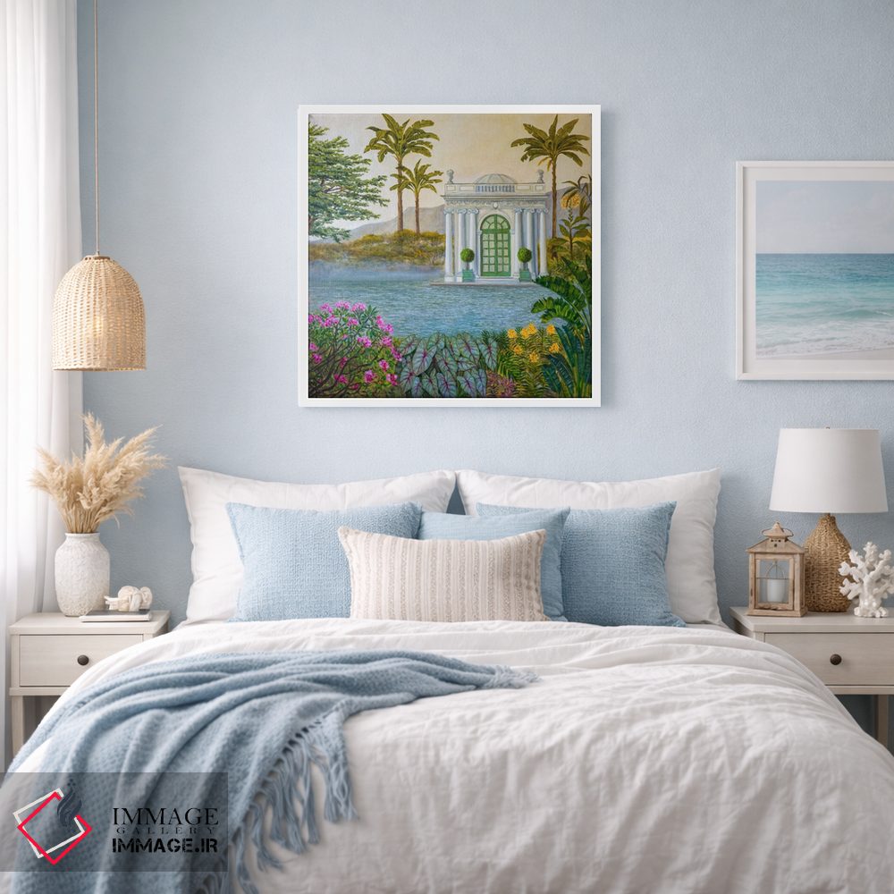 تابلو دکوراتیو باغ گیاه شناسی با گلخانه اثر کاتیا بلینی - D1W