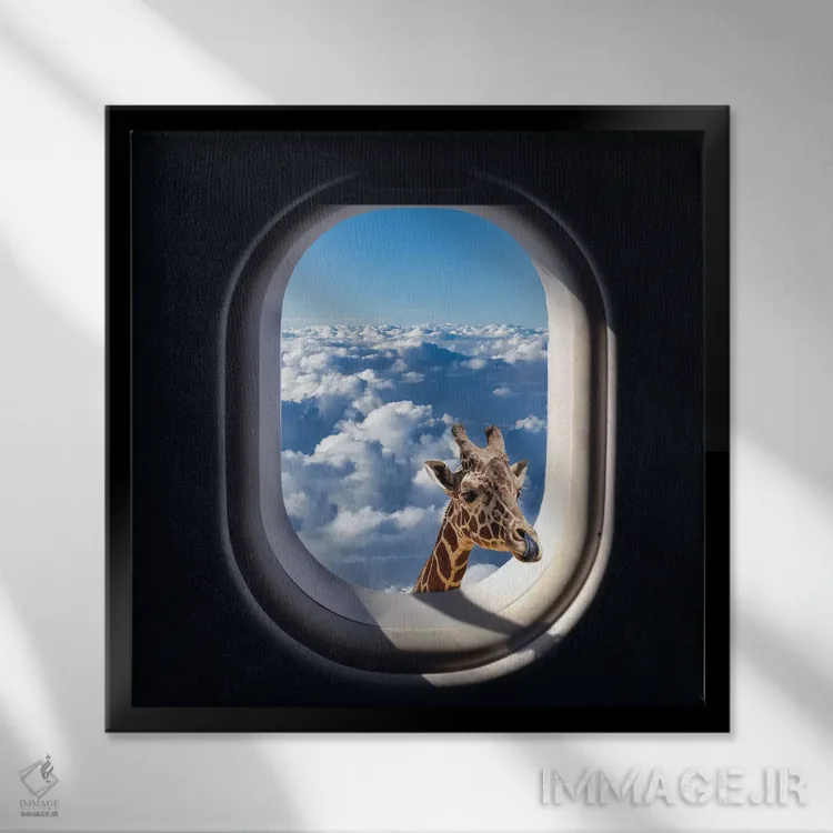 تابلو دکوراتیو در حال شام خوردن؟ اثر کاترین فدرر - نمای قابدار مشکی