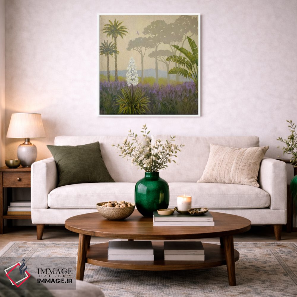 تابلو دکوراتیو منظره ای استوایی و مه آلود اثر کاتیا بلینی - D1W