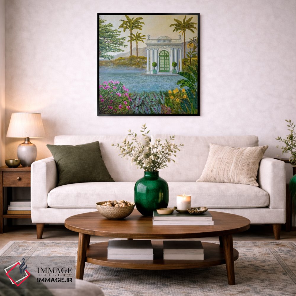 تابلو دکوراتیو باغ گیاه شناسی با گلخانه اثر کاتیا بلینی - D4B