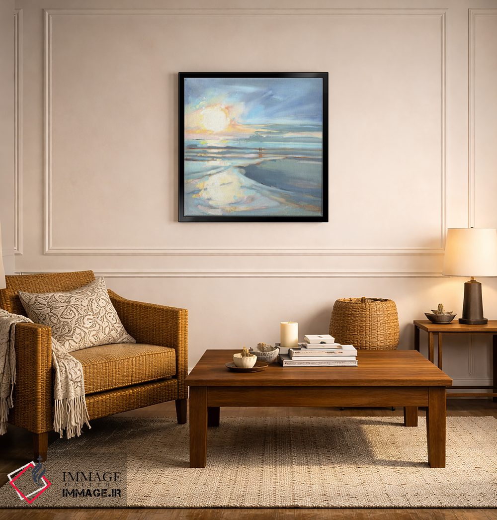 تابلو انتزاعی غروب برکه شرقی اثر کاتلین برادریک - D6B