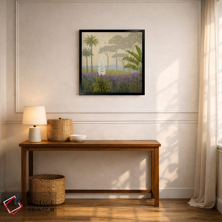 تابلو دکوراتیو منظره ای استوایی و مه آلود اثر کاتیا بلینی - D6B