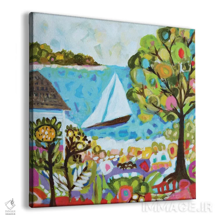 تابلو دکوراتیو خیال دریایی ۵ اثر کارن فیلدز - نمای پرسپکتیو محصول