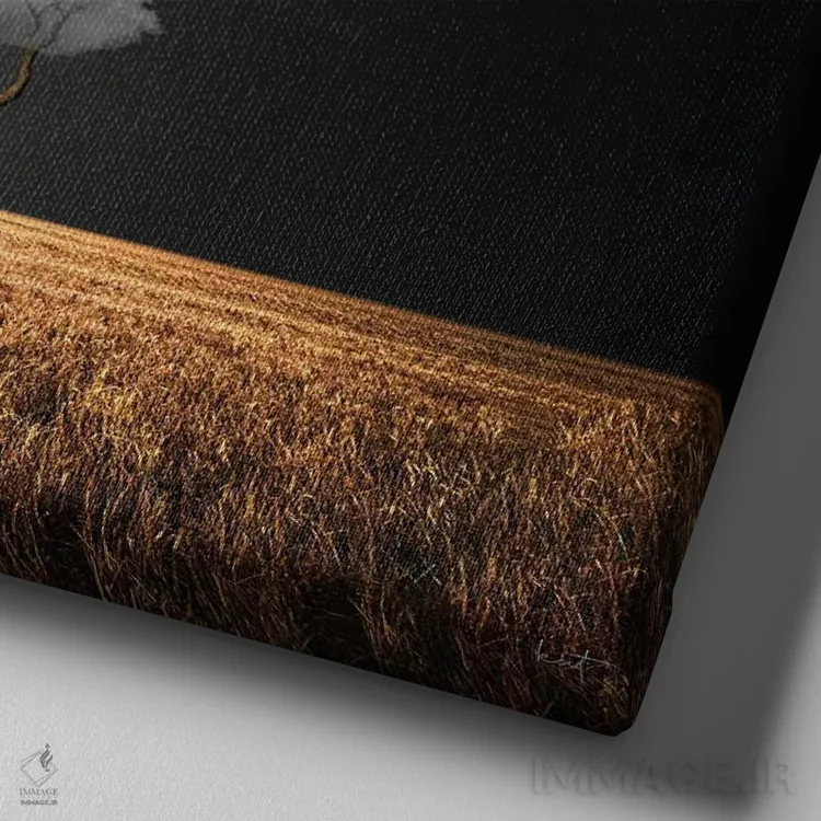 تابلو دکوراتیو پرندگان سفید اثر کاترین فدرر - نمای نزدیک بافت بوم