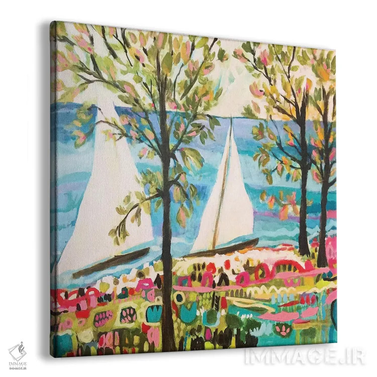 تابلو دکوراتیو خیال دریایی ۴ اثر کارن فیلدز - نمای پرسپکتیو محصول