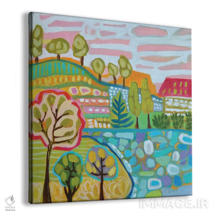 تابلو دکوراتیو مزرعه درخت اثر کارن فیلدز - نمای پرسپکتیو محصول