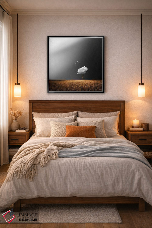 تابلو دکوراتیو پرندگان سفید اثر کاترین فدرر - D6B