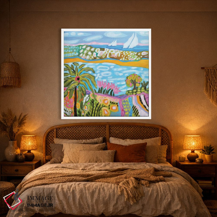 تابلو انتزاعی پناهگاه نخل اثر کارن فیلدز - D1W