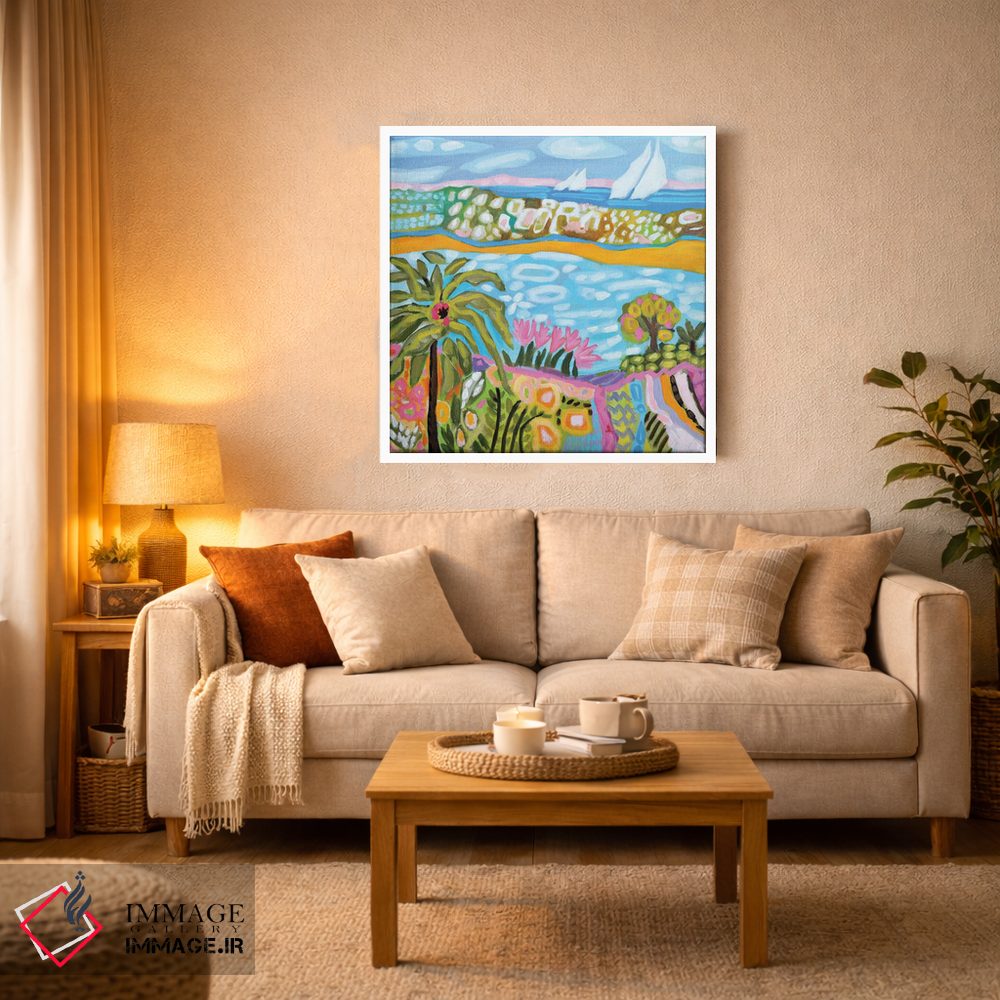 تابلو انتزاعی پناهگاه نخل اثر کارن فیلدز - D2W