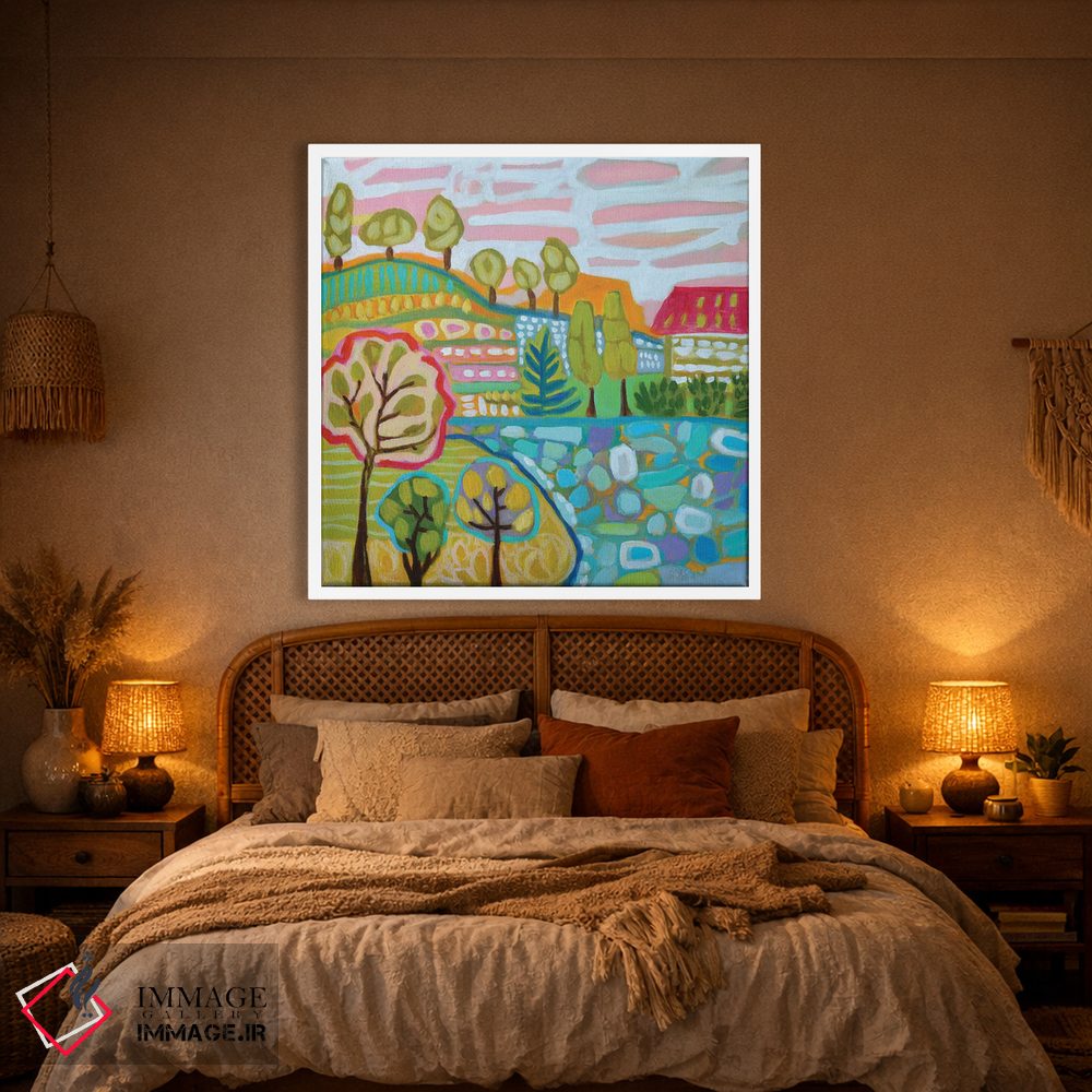 تابلو دکوراتیو مزرعه درخت اثر کارن فیلدز - D1W