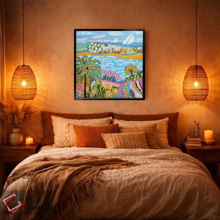 تابلو انتزاعی پناهگاه نخل اثر کارن فیلدز - D6B