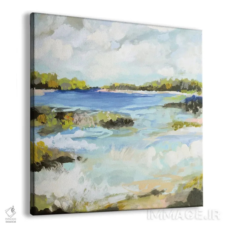 تابلو انتزاعی منظره موج ۲ اثر کارن فیلدز - نمای پرسپکتیو محصول