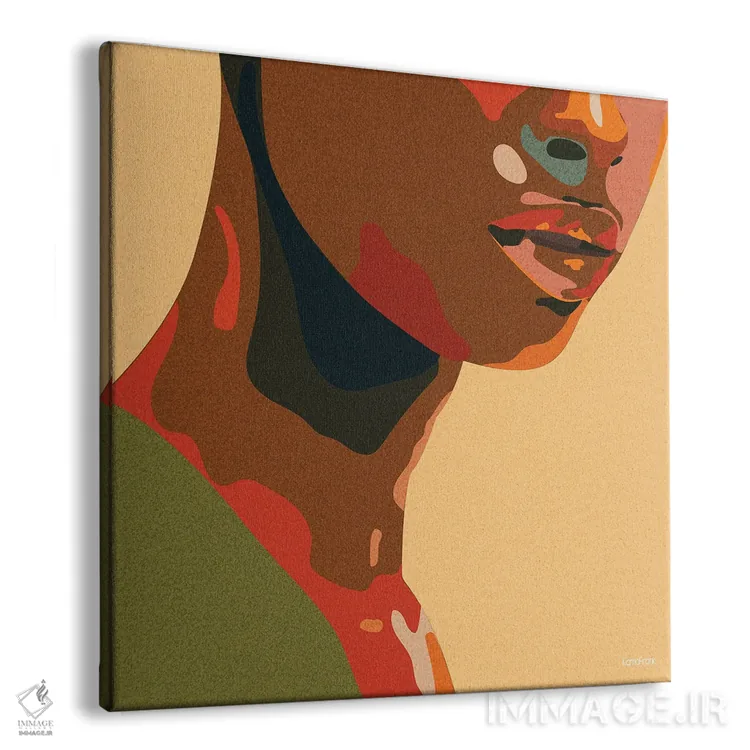 تابلو مینیمال در رنگ های زنده اثر کمو فرانک - نمای پرسپکتیو محصول