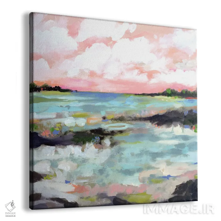 تابلو انتزاعی منظره موج ۳ اثر کارن فیلدز - نمای پرسپکتیو محصول