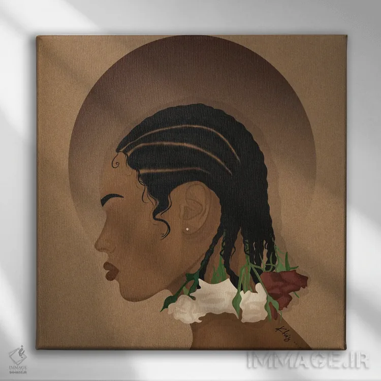 تابلو دکوراتیو کودک گل اثر خیا ای - نمای روبهرو روی دیوار