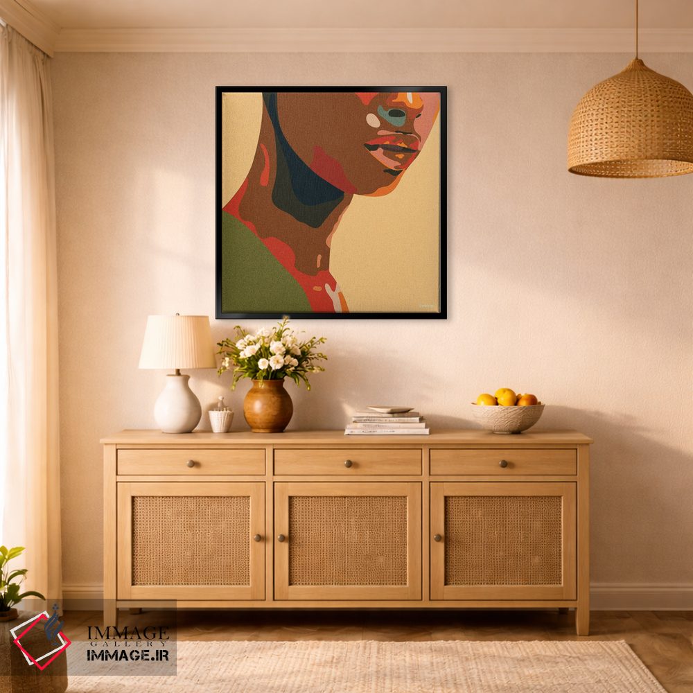 تابلو مینیمال در رنگ های زنده اثر کمو فرانک - D1B