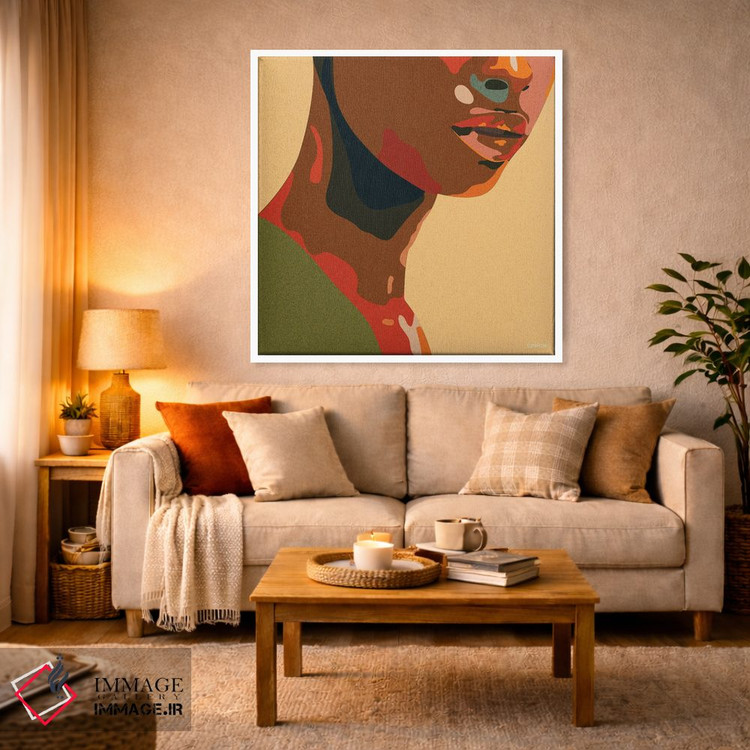 تابلو مینیمال در رنگ های زنده اثر کمو فرانک - D2W
