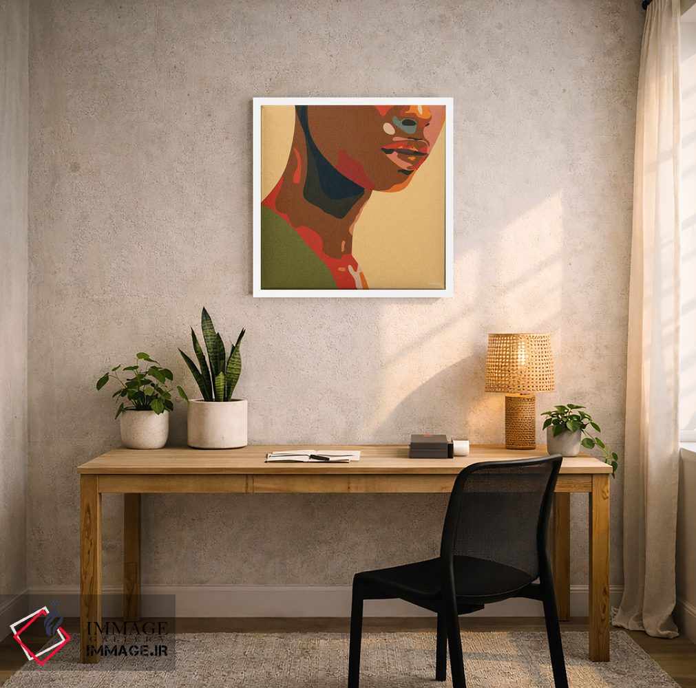 تابلو مینیمال در رنگ های زنده اثر کمو فرانک - D3W