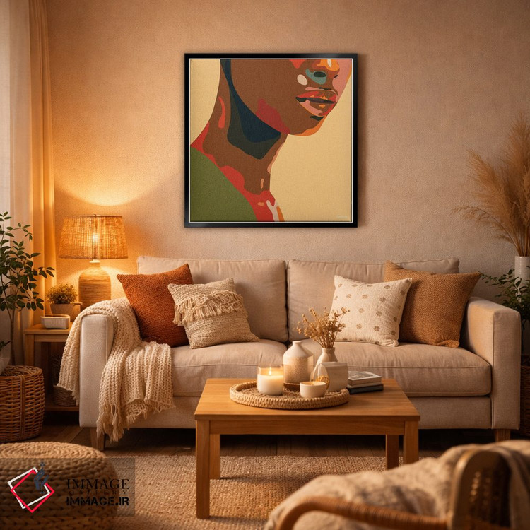 تابلو مینیمال در رنگ های زنده اثر کمو فرانک - D6B