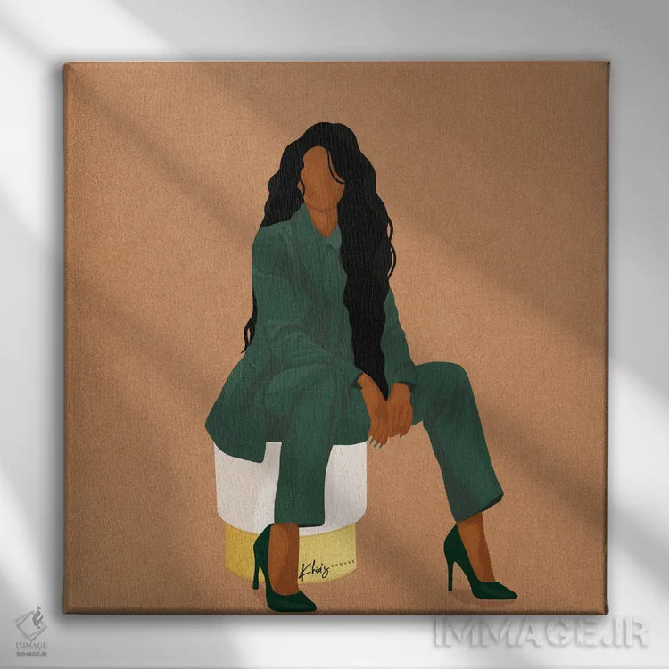تابلو دکوراتیو رئیس شیک پوش II اثر خیا ای - نمای روبهرو روی دیوار