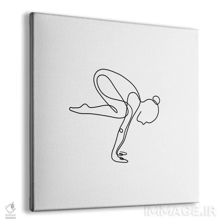 تابلو مینیمال ژست درنا یوگا اثر باور کی - نمای پرسپکتیو محصول