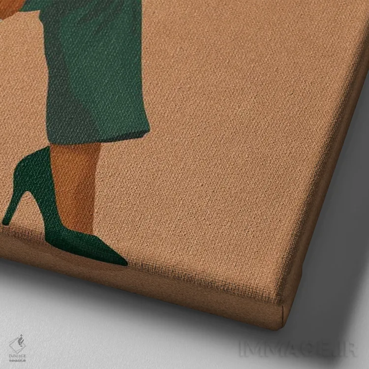 تابلو دکوراتیو رئیس شیک پوش II اثر خیا ای - نمای نزدیک بافت بوم