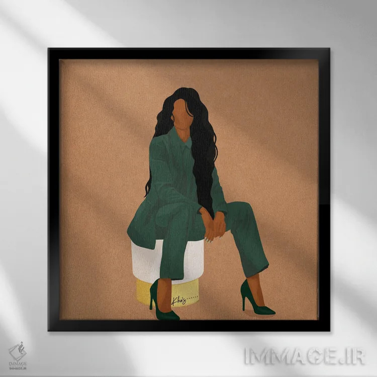 تابلو دکوراتیو رئیس شیک پوش II اثر خیا ای - نمای قابدار مشکی