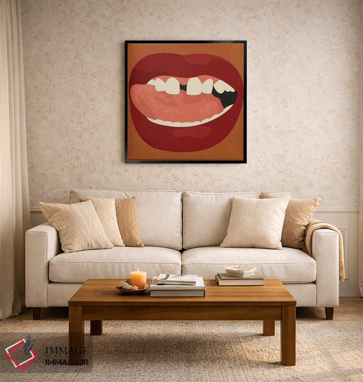 تابلو مینیمال دخترک با دندان فاصله دار اثر کمو فرانک - D3B