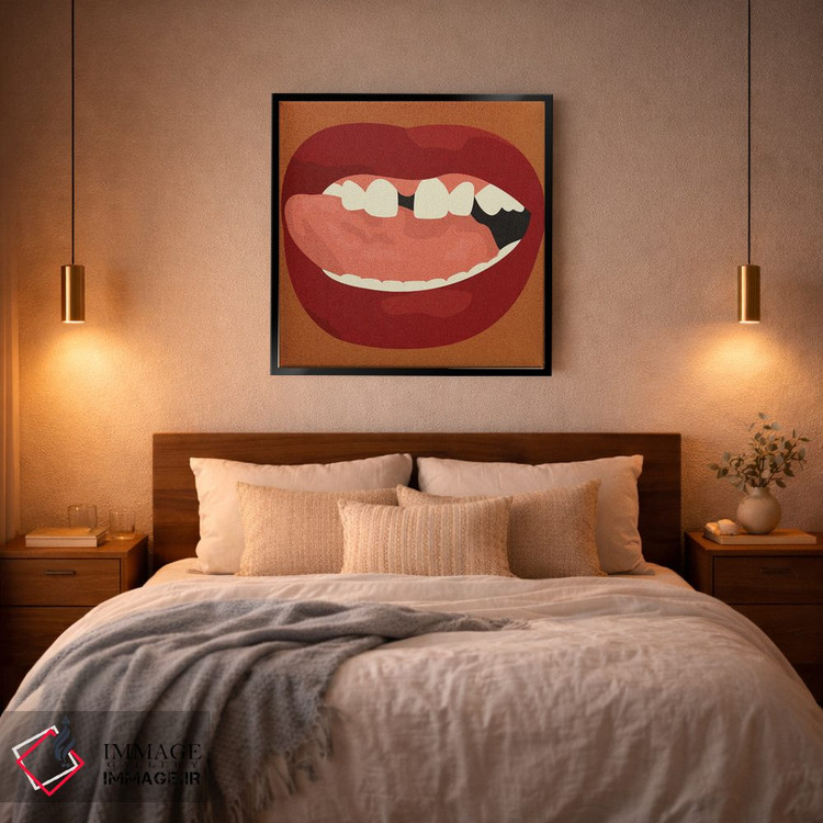 تابلو مینیمال دخترک با دندان فاصله دار اثر کمو فرانک - D4B