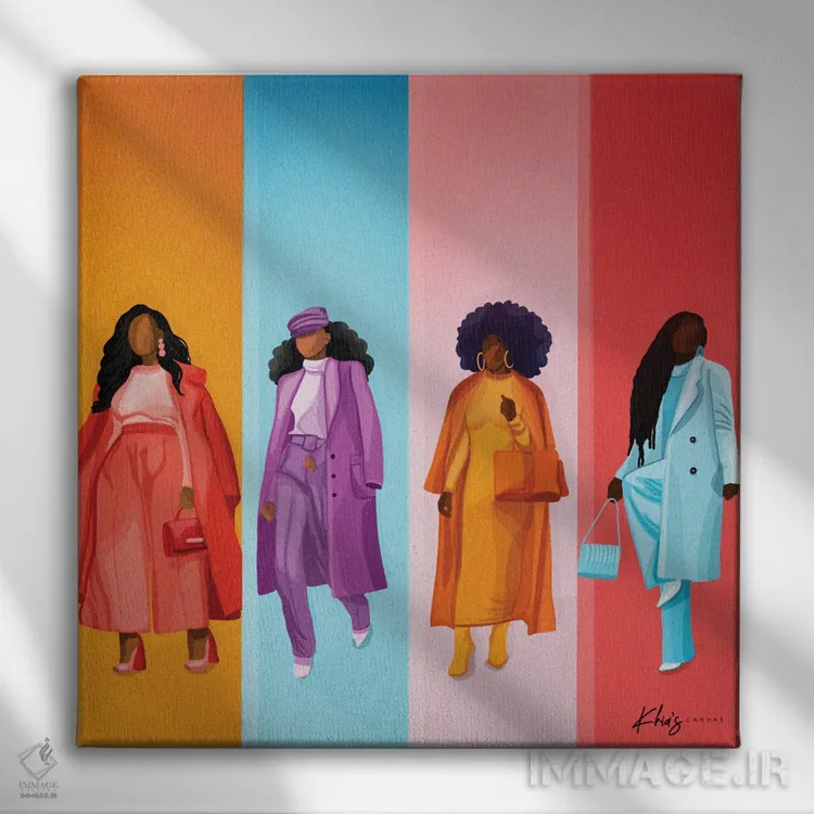 تابلو دکوراتیو رنگ شاخص اثر خیا ای - نمای روبهرو روی دیوار