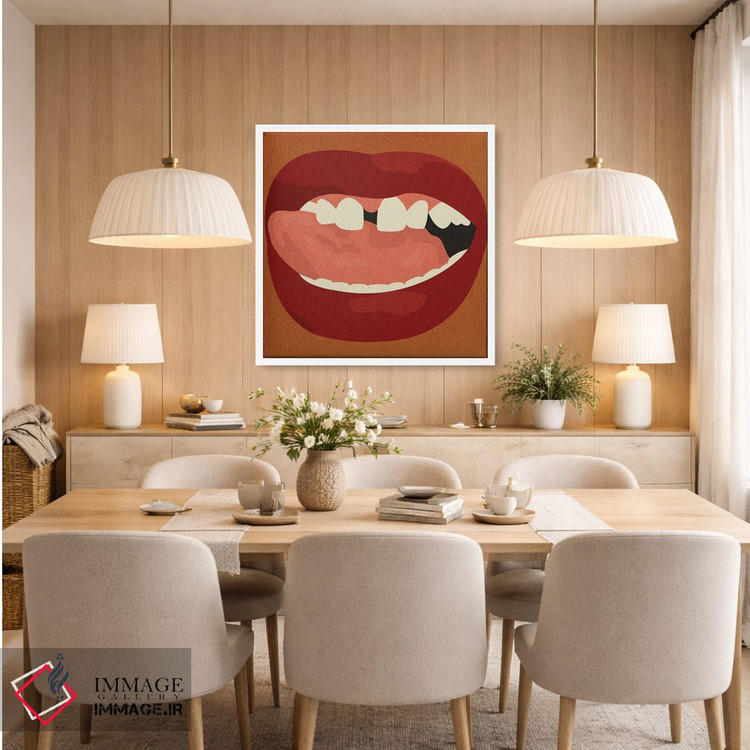 تابلو مینیمال دخترک با دندان فاصله دار اثر کمو فرانک - D5W