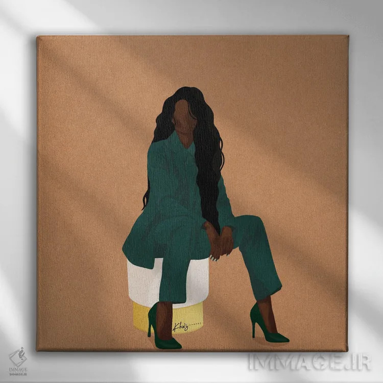 تابلو دکوراتیو رئیس شیک پوش اثر خیا ای - نمای روبهرو روی دیوار