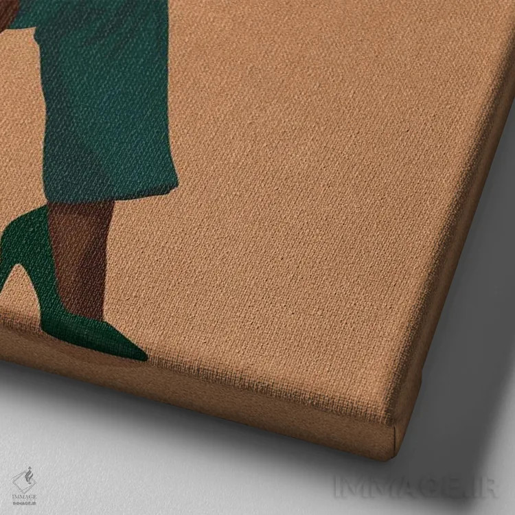 تابلو دکوراتیو رئیس شیک پوش اثر خیا ای - نمای نزدیک بافت بوم