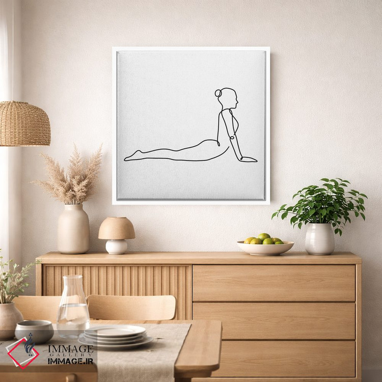 تابلو مینیمال ژست کبری یوگا اثر باور کی - D3W