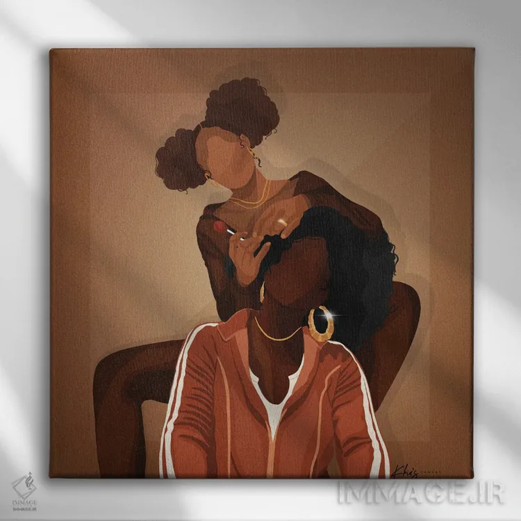 تابلو دکوراتیو آرزوهای مویی اثر خیا ای - نمای روبهرو روی دیوار