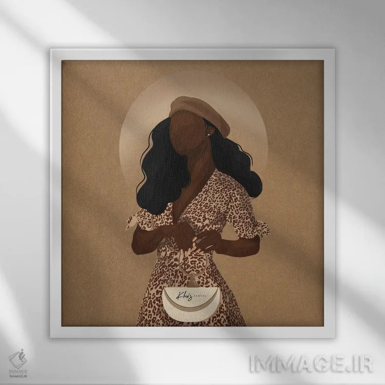 تابلو دکوراتیو مدگرا اثر خیا ای - نمای قابدار سفید