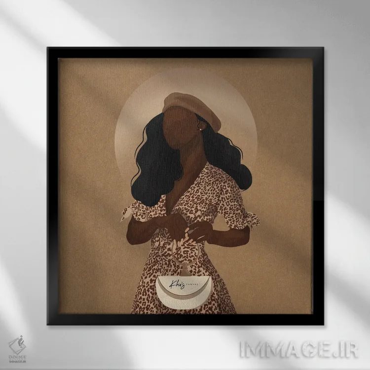 تابلو دکوراتیو مدگرا اثر خیا ای - نمای قابدار مشکی