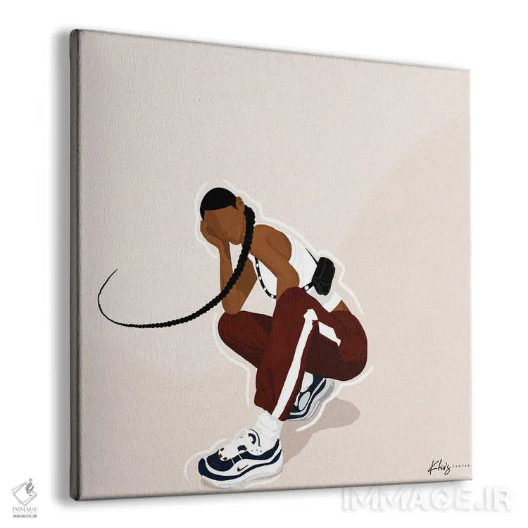 تابلو دکوراتیو ضربه شلاقی اثر خیا ای - نمای پرسپکتیو محصول