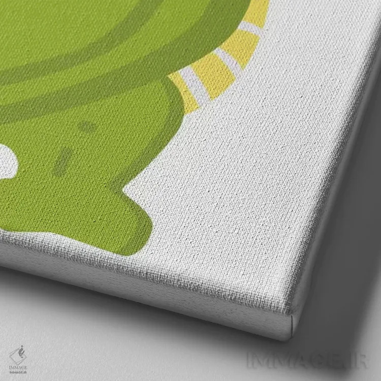 تابلو دکوراتیو A برای تمساح اثر فایو بای فایو کالکتیو - نمای نزدیک بافت بوم