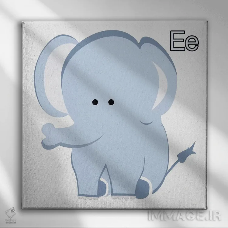 تابلو دکوراتیو E برای فیل اثر فایو بای فایو کالکتیو - نمای روبهرو روی دیوار