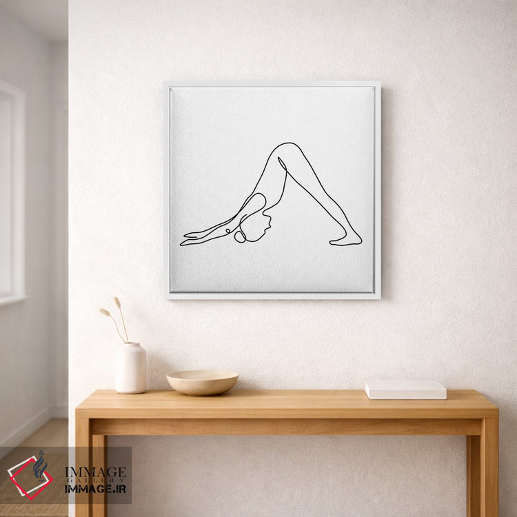 تابلو مینیمال ژست سگ سرپایین یوگا اثر باور کی - D1W